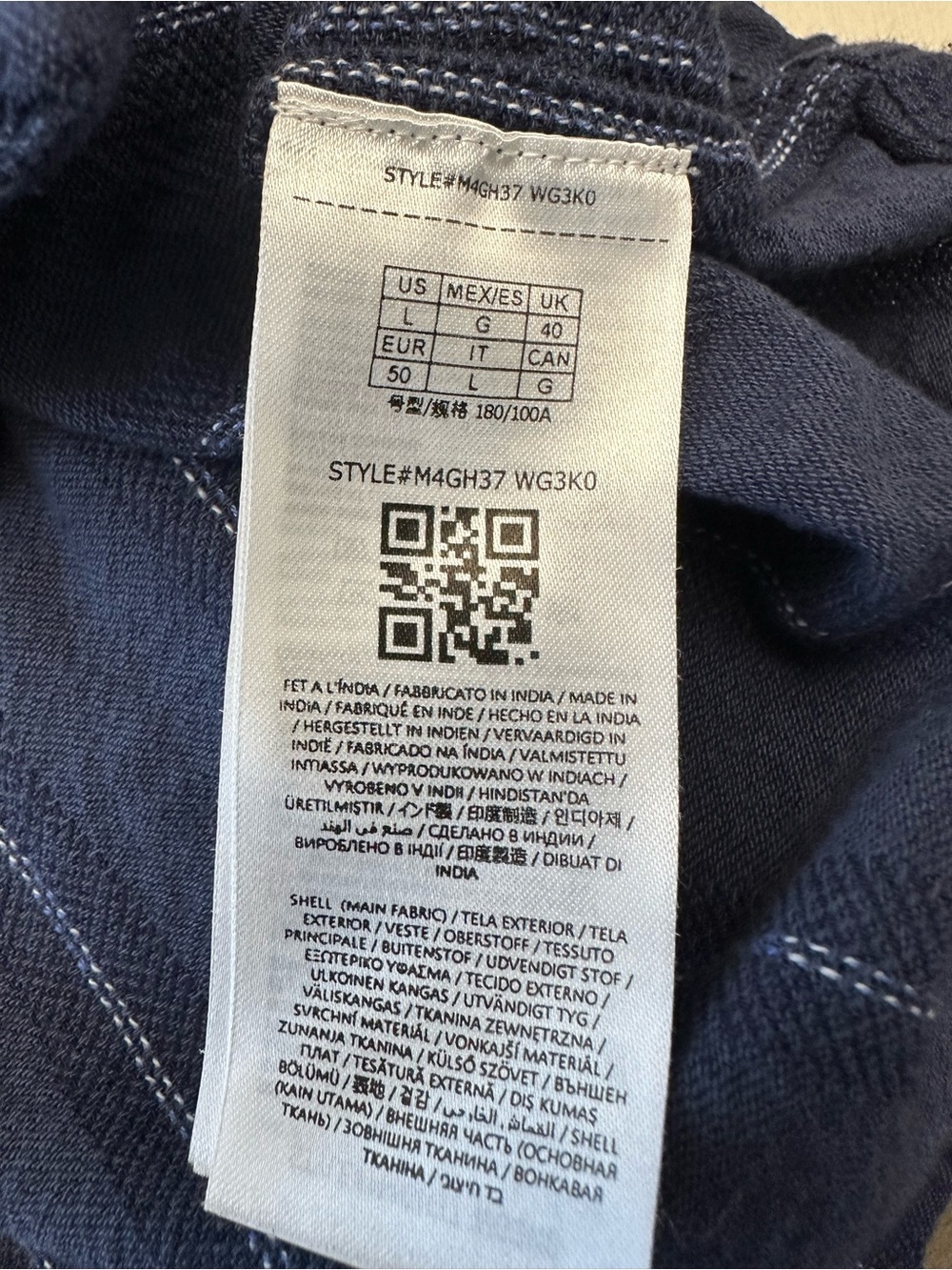 GUESS Men's Boxi Textured Stripe Short-Sleeve Button-Down Blue Shirt size Large - Picture 5 of 7